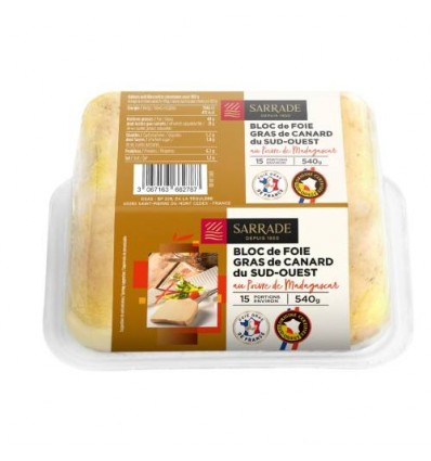 Bloc Foie Ànec MiCuit 540g Pebre Madagascar